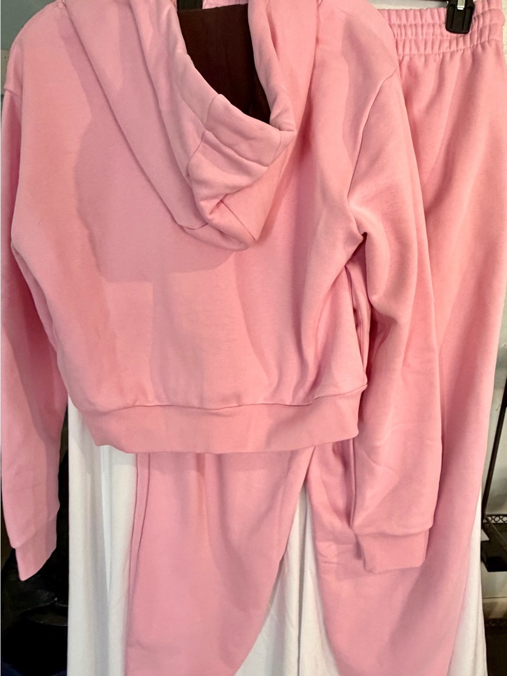 Adidas women Pink/ brown three stripe set NWT RETAIL $132 - Picture 2 of 2